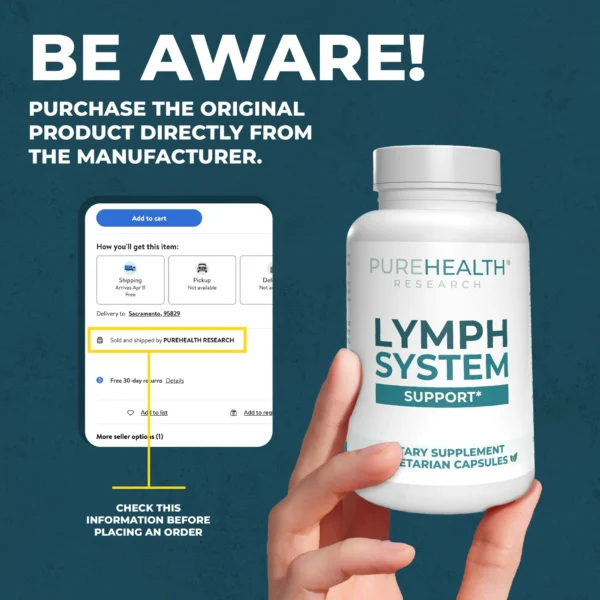 PureHealth Research Lymph System Support Supplement; Lymphatic Drainage Supplement with Dandelion - Image 4